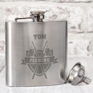 
                            Personalised Fishing Hip Flask