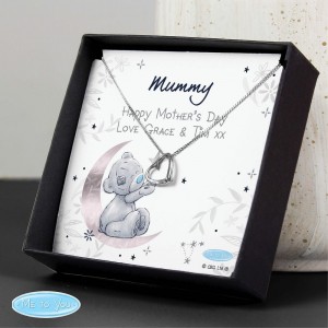 
                            Personalised Moon & Stars Me To You Sentiment Silver Tone Necklace and Box