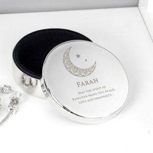
                            Personalised Eid and Ramadan Round Trinket Box