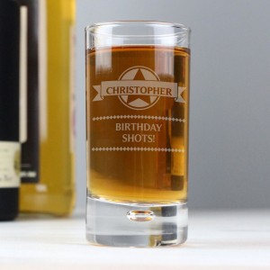 
                            Personalised Diamond Bubble Shot Glass