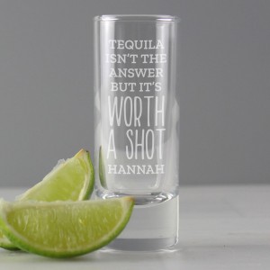 Personalised "Worth A Shot" Shot Glass