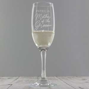 
                            Personalised Mother of the Groom Flute Glass