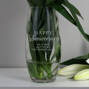Personalised "Happy Anniversary" Bullet Vase
