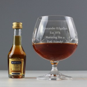 
                            Personalised Cut Crystal & Brandy Gift Set