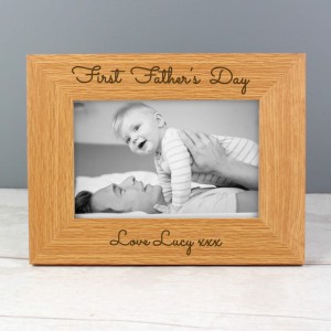
                            Personalised Free Text 6x4 Wooden Photo Frame