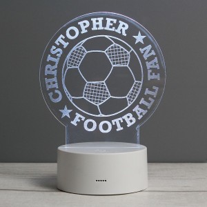
                            Personalised Football LED Colour Changing Desk Night Light