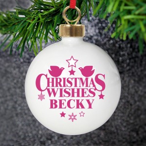 
                            Personalised Christmas Wishes Bauble