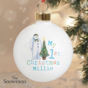
                            Personalised The Snowman My 1st Christmas Bauble