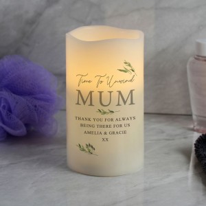 
                            Personalised Botanical LED Candle
