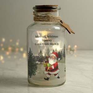 
                            Personalised Santa LED Glass Jar