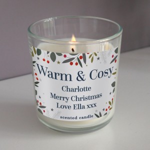 
                            Personalised Festive Christmas Scented Jar Candle