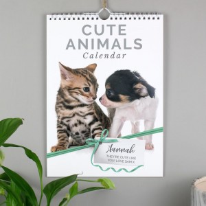 
                            Personalised A4 Cute Animals Calendar