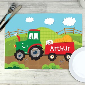 
                            Personalised Tractor Placemat