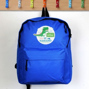 
                            Personalised "Be Roarsome" Dinosaur Backpack