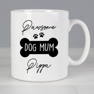 
                            Personalised Pawsome Dog Mum Mug