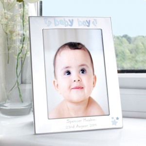 
                            Personalised Silver 5x7 Baby Boy Photo Frame