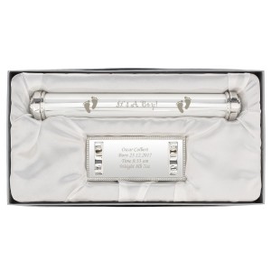 
                            Personalised Its A Boy Silver Plated Certificate Holder