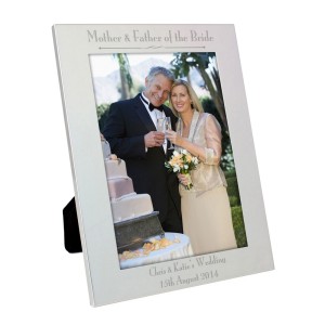 
                            Personalised Silver 5x7 Decorative Mother & Father of the Bride Photo Frame