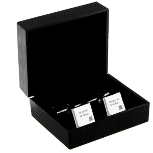 
                            Personalised Top Hat Wedding Square Cufflinks