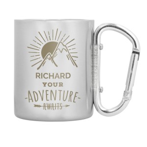 Personalised "Adventure Awaits" Stainless Steel Mug