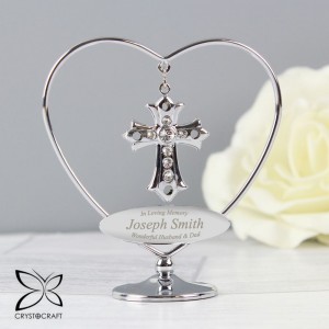 
                            Personalised In Loving Memory Crystocraft Cross