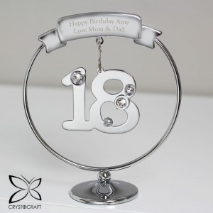 
                            Personalised Crystocraft 18th Celebration Ornament