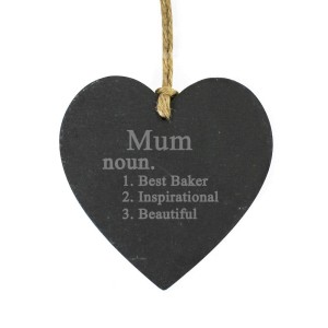 
                            Personalised Word Definition Slate Heart Decoration