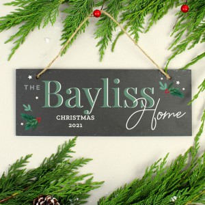 
                            Personalised Christmas Slate Plaque