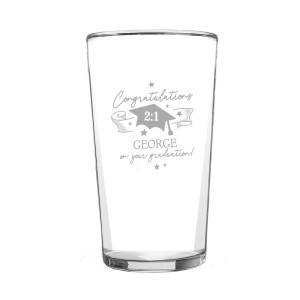 Personalised Graduation Pint Glass