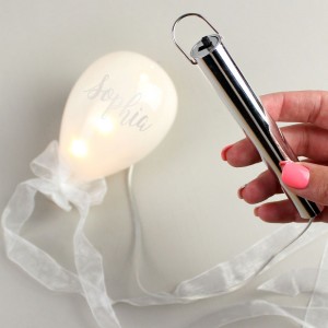 
                            Personalised Message LED Hanging Glass Balloon