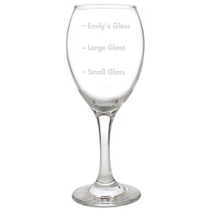
                            Personalised Measures Wine Glass