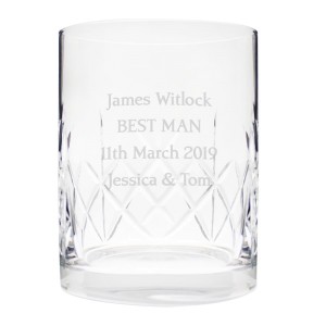 
                            Personalised Cut Crystal Tumbler