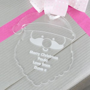 
                            Personalised Acrylic Santa Decoration