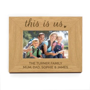 Personalised "This Is Us" 6x4 Landscape Wooden Photo Frame