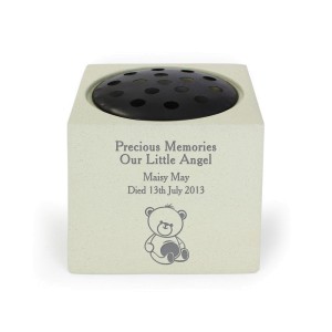 
                            Personalised Teddy Bear Memorial Vase