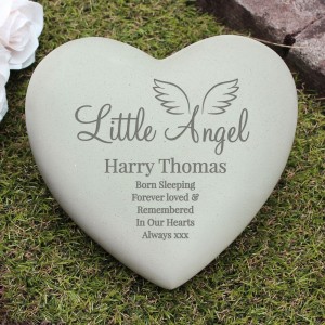 
                            Personalised Angel Heart Memorial