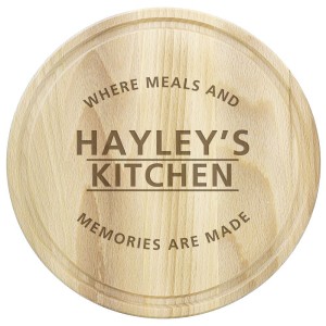 Personalised "Meals and Memories" Round Chopping Board