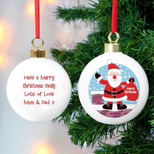 
                            Personalised Rooftop Santa Christmas Bauble