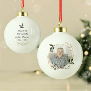 
                            Personalised Photo Upload Memorial Bauble