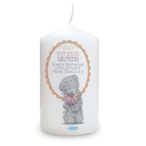
                            Personalised Me to You Flowers Pillar Candle For Her