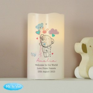
                            Personalised Tiny Tatty Teddy Dream Big Pink Nightlight LED Candle