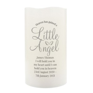 
                            Personalised Little Angel LED Candle