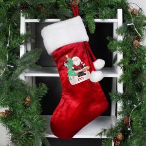 
                            Personalised Santa Luxury Red Stocking