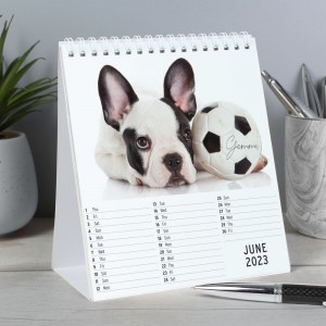 
                            Personalised Barking Mad Dog Desk Calendar