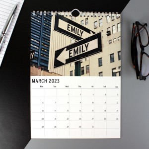 
                            Personalised A4 New York Calendar