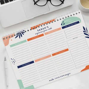 
                            Personalised Tropical A4 Desk Planner