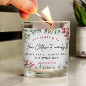 
                            Personalised Christmas With... Scented Jar Candle