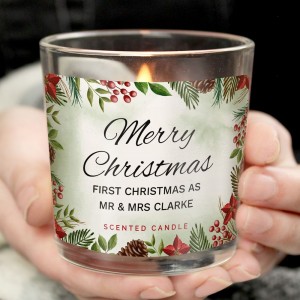 
                            Personalised Christmas Scented Jar Candle