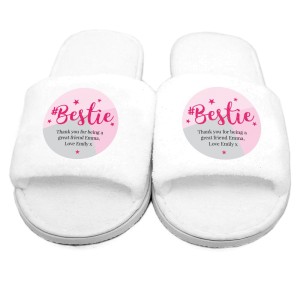 
                            Personalised #Bestie Slippers