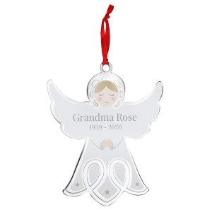 
                            Personalised Memorial Angel Metal Decoration